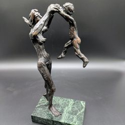 Vintage Bronze Sculpture "Mother & Child"  by HAROLD SCLAR