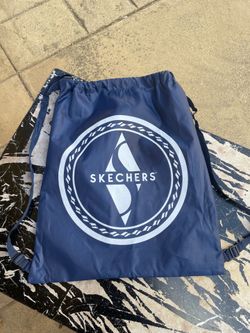 Skechers  Backpack  Drawstring Gym Shoe Bag Carry Tote Navy Blue