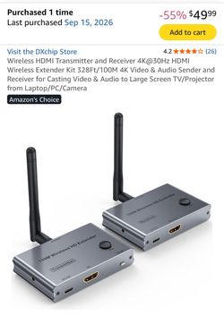DXchip Wireless HDMI Transmitter and Receiver Kit