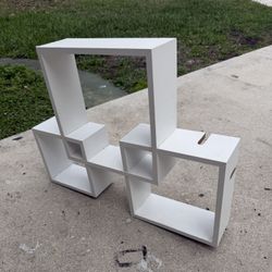 White Wooden Wall Shelf