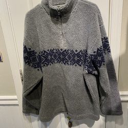 Adult Size Medium GAP Grey Fleece Pullover