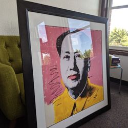 Framed Warhol Mao print 40.5" x 40.5"