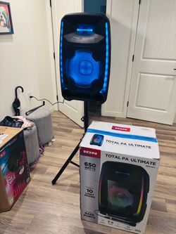 ION | (Total PA Ultimate) – 650W Portable Bluetooth PA Speaker System w/ Wireless Mic, Tripod Stand