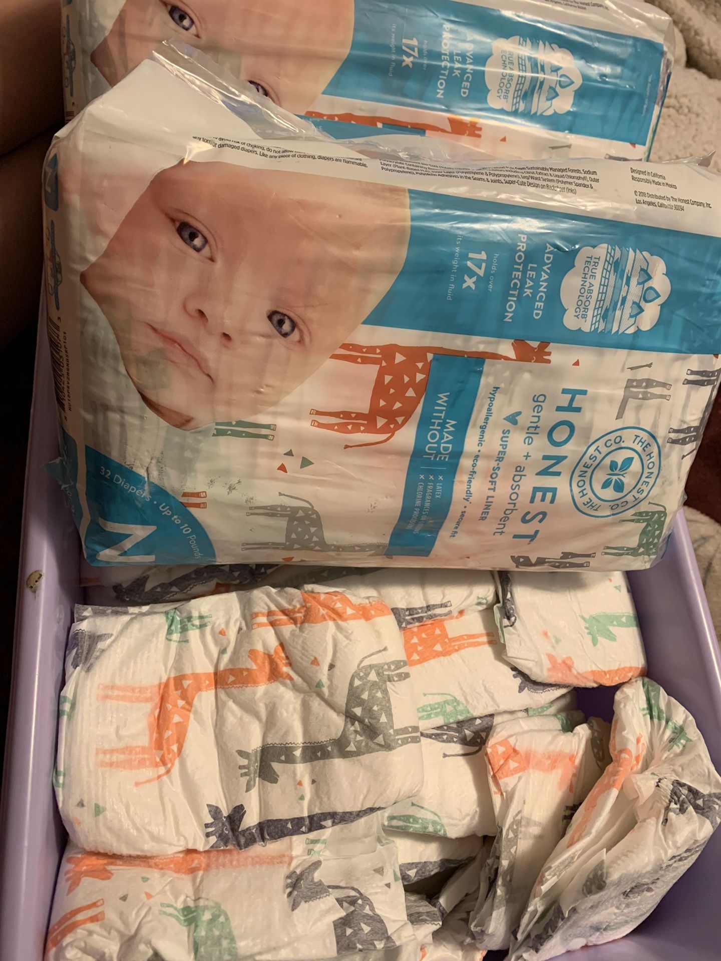 100 + Newborn diapers