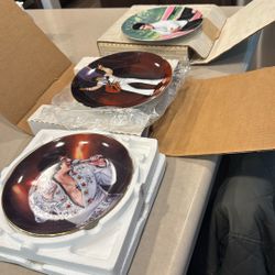 3 Elvis Collectible Plates