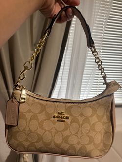 Coach Signature Shoulder Bag with Chain Strap