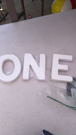 One sign birthday sign wood letters