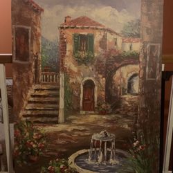 Large Tuscan View Canvas 
