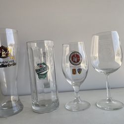 40+ Crystal glasses and Authentic European (German) Beer Glasses