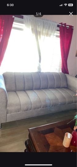 Grey brown couches