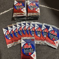 1996 Texaco Skybox USA Basketball Cards (51 Unopened Sealed Packs)