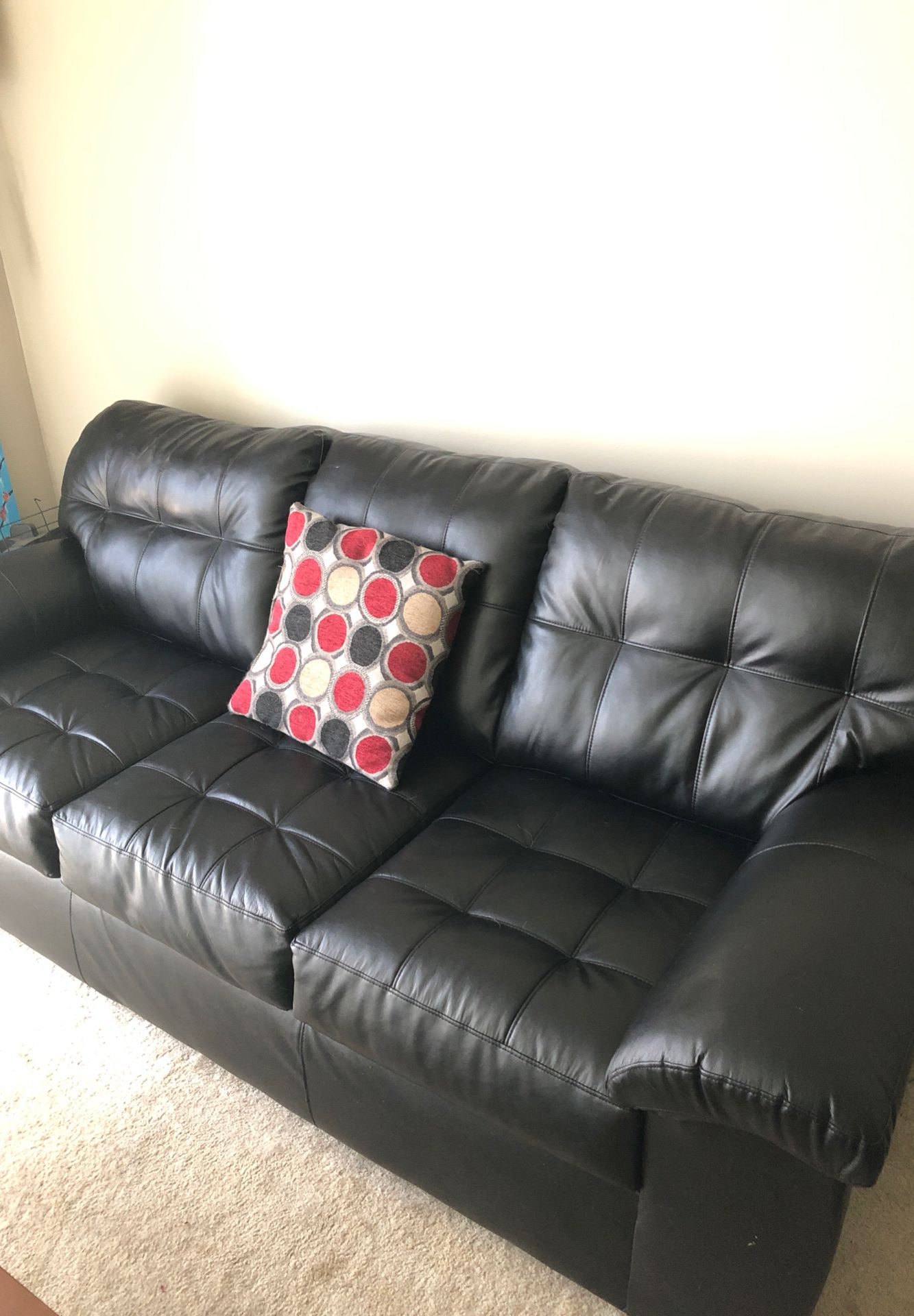 New leather couch and recliner