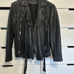 Joes Jeans Leather Moto Jacket Biker