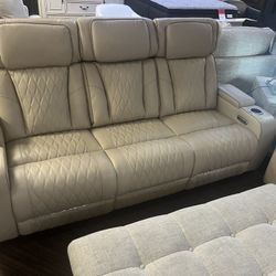 All Leather Living Room Set