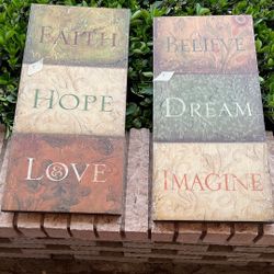 Two canvas pictures five dollars each