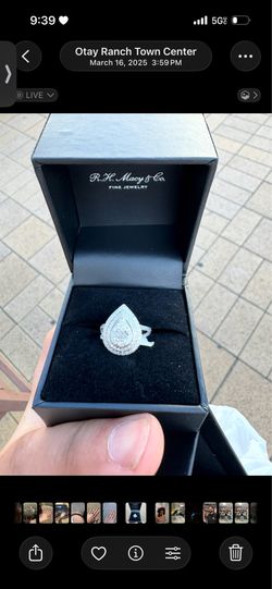 Pear shaped Ring size 6