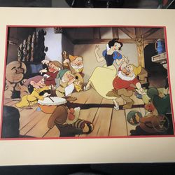 1994 Walt Disney Snow White and the Seven Dwarfs Exclusive Commemorative Lithograph EXCELLENT