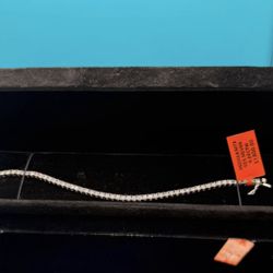 # 37. 3mm 7" 925 Sterling Silver Moissanite Tennis Bracelet