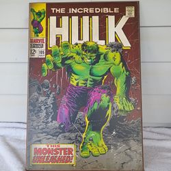 Marvel The Incredible Hulk #105 The monster unleashed Wooden Wall decor