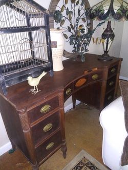 Antique chest of drawers and desk/vanity