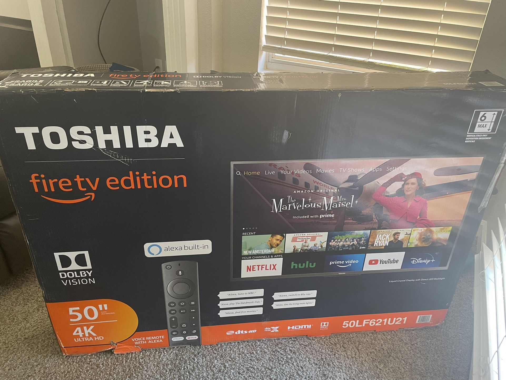 50” Toshiba TV With Remote 