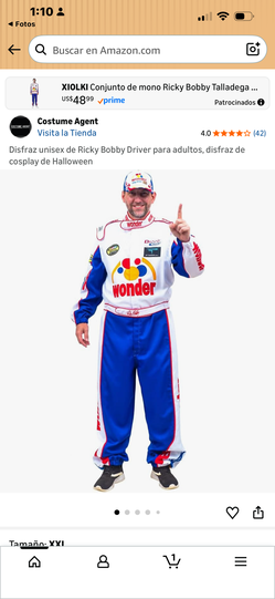 Women Nights Carl& Bobby Wonder Bread Racing Chaqueta - Disfraz de y