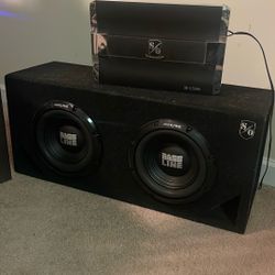 Alpine 2 10inch Subwoofer With Box And Amplifier 