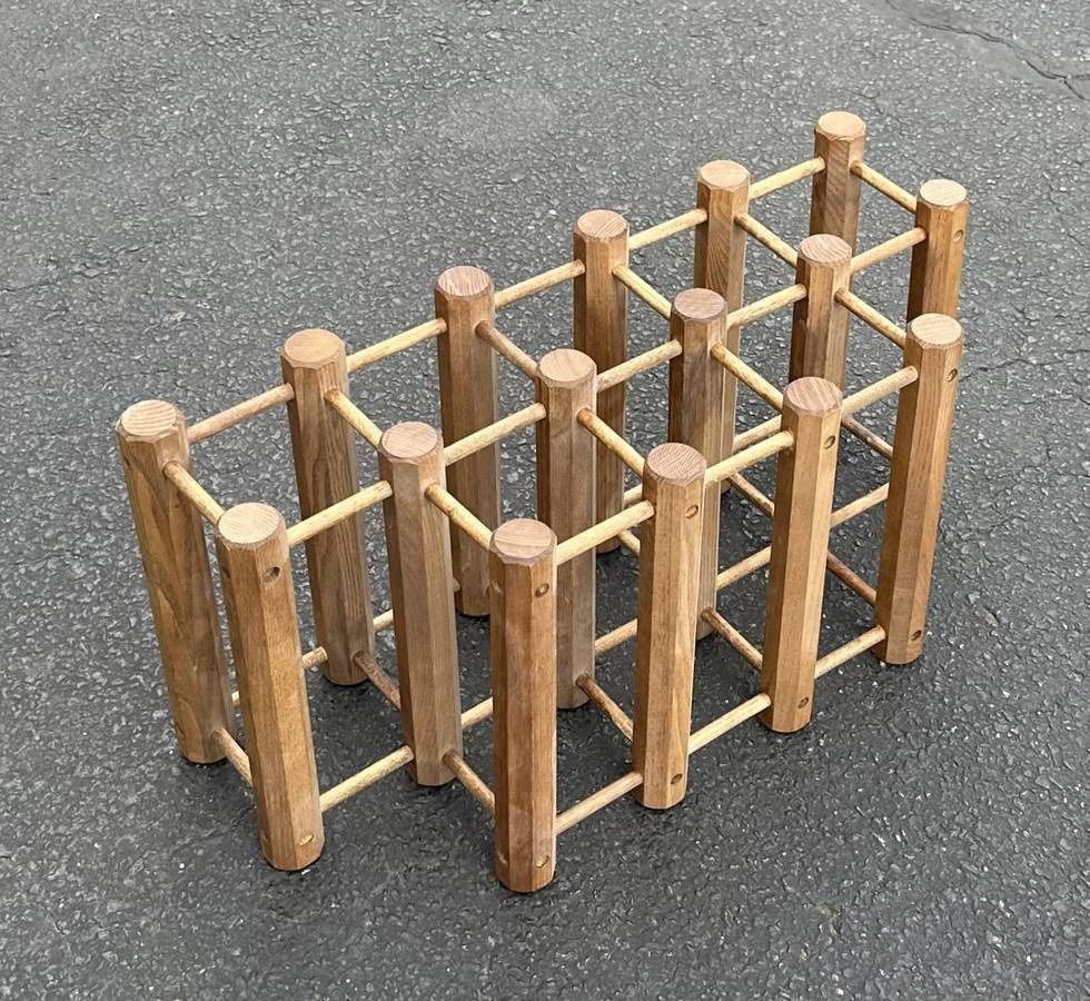 JK Adams Natural Wood Modular 8 Bottle Wine Rack Holder