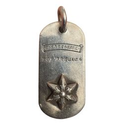 CHROME HEARTS SILVER LOS ANGELES DOG TAG PENDANT