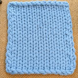 chunky knit baby blanket