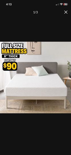 Brand new full-size memory foam mattress 8 inches for $90