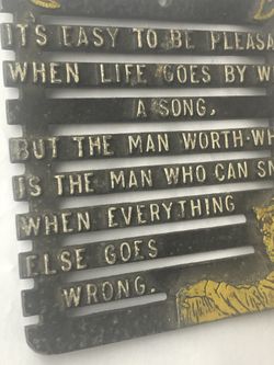 Vintage metal wall hanging