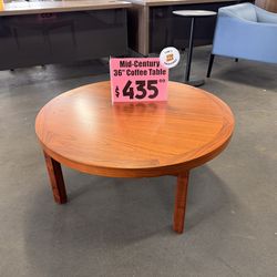 Mid Century 36″ Coffee Table