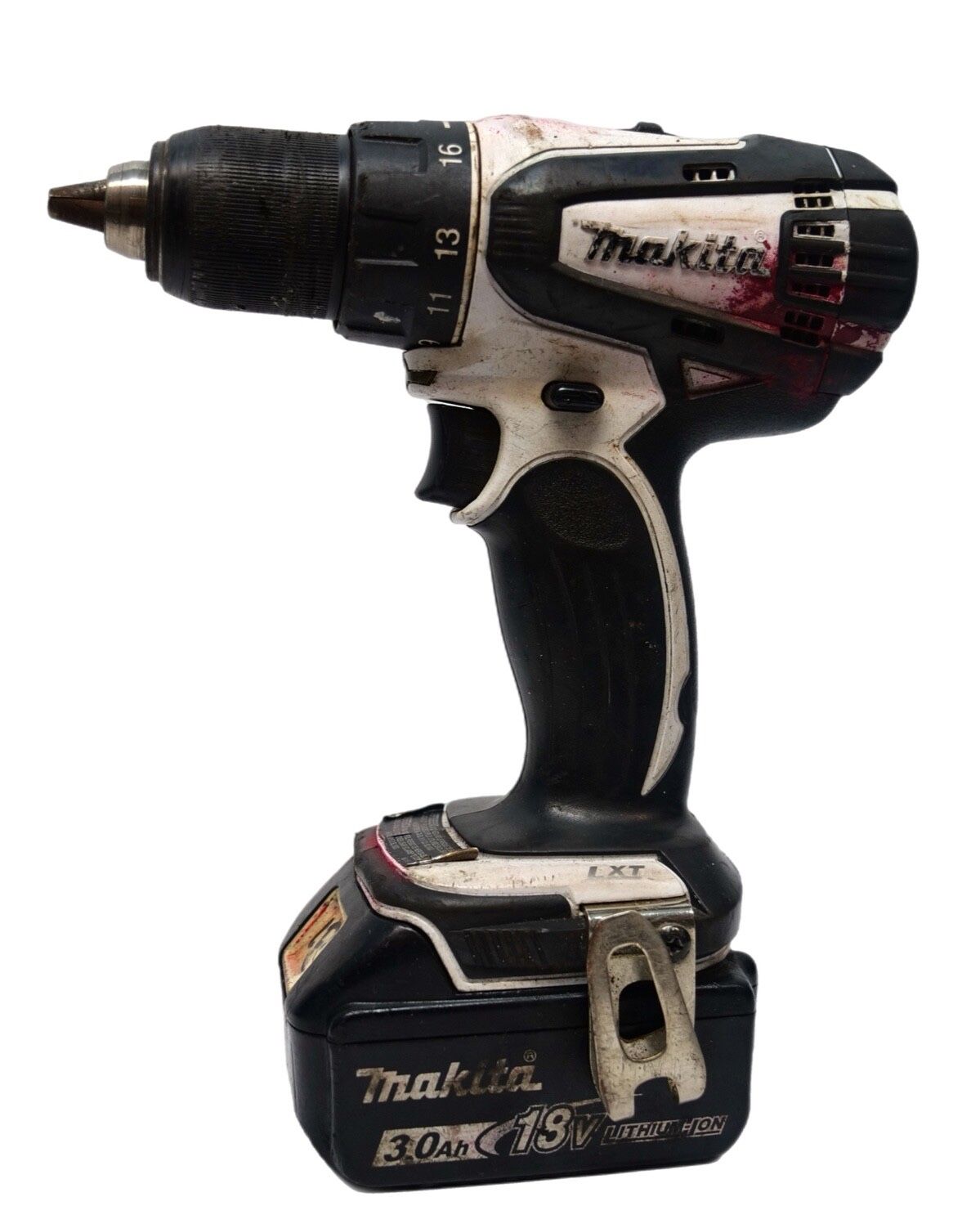 Makita LXFD01 18V LXT Drill/Driver White Color 1/2" inch & Battery 3.0 Ah Tool Instruments Mens Tools Accessories Home Work 