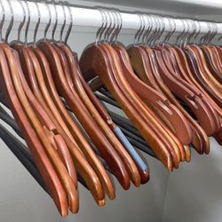 Pick 12 For $10 Cherry Wood Clothes Hangers Coat Closet 