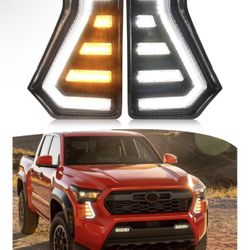 Toyota Tacoma 24-26 LED luz de circulación diurna con señal de giro frontal faro delantero DRL blanco/ámbar 