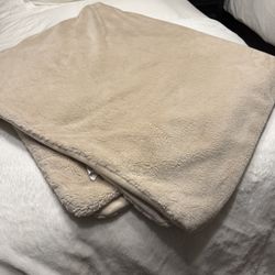 UnHide For Love Not Fur Beige Bear Throw Blanket