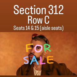 Bad Bunny Tickets (5/21/24) AISLE SEATS!