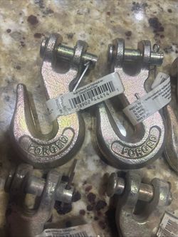 1/4" Chain Grab Hook Pin Clevis Rigging Tow Transport Truck Trailer Tie