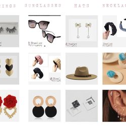 Dress-rompers-necklace-earrings-hats-water Bottle Holders