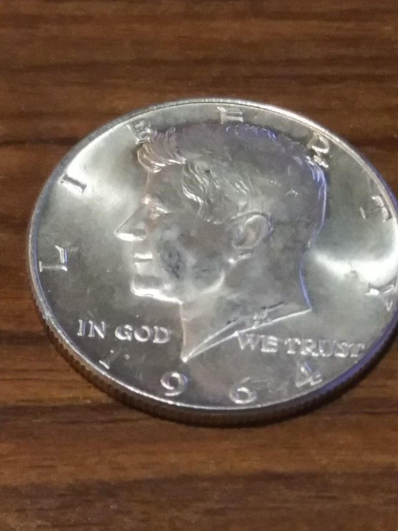 1964 SILVER HALF dollar