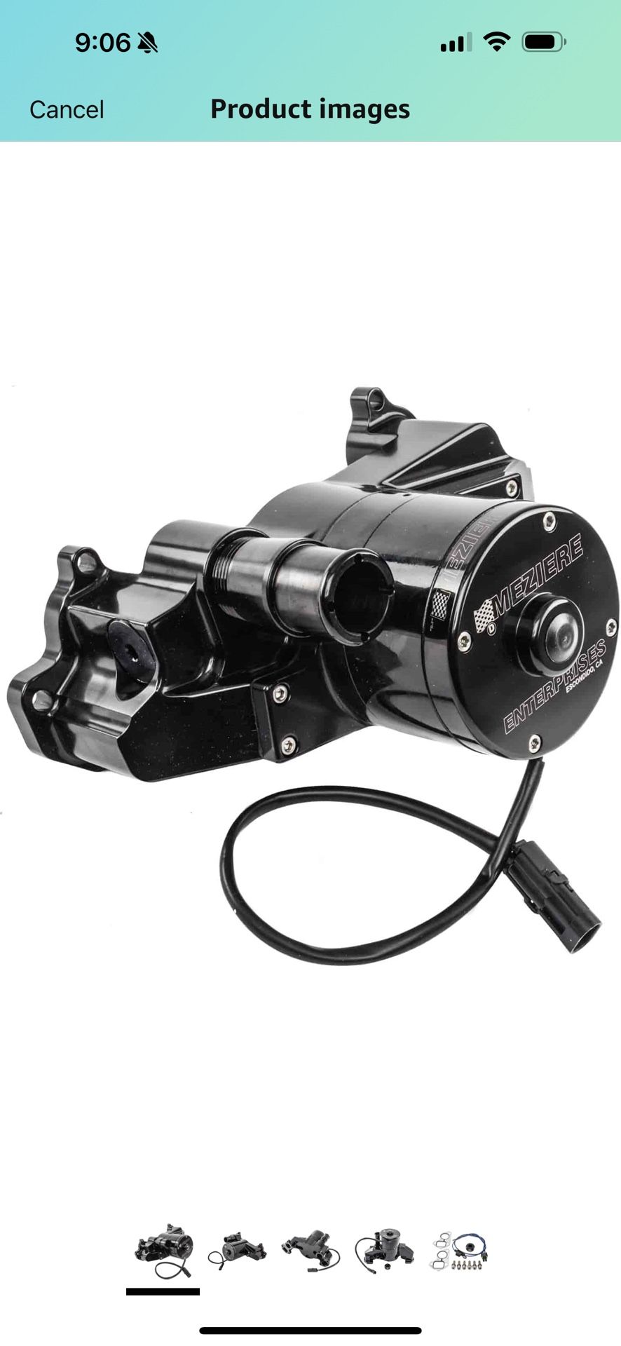 Meziere WP119S Black LS-1x Electric Water Pump Centrifugal 12 V Pump
