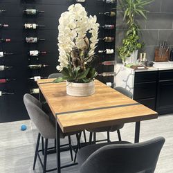 Dining table and chairs