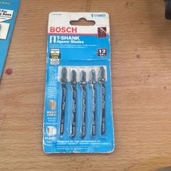 BOSCH T119BO JIGSAW BLADE ASSORTMENT  T-SHANK  JIGSAW BLADES PACK OF 5 NEW