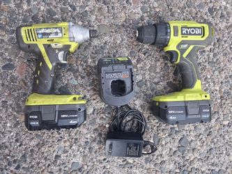 Ryobi Drill Impact two 4.0s Charger .Vgood Con. Pick up fremont sea. No low ball offers please. No trades