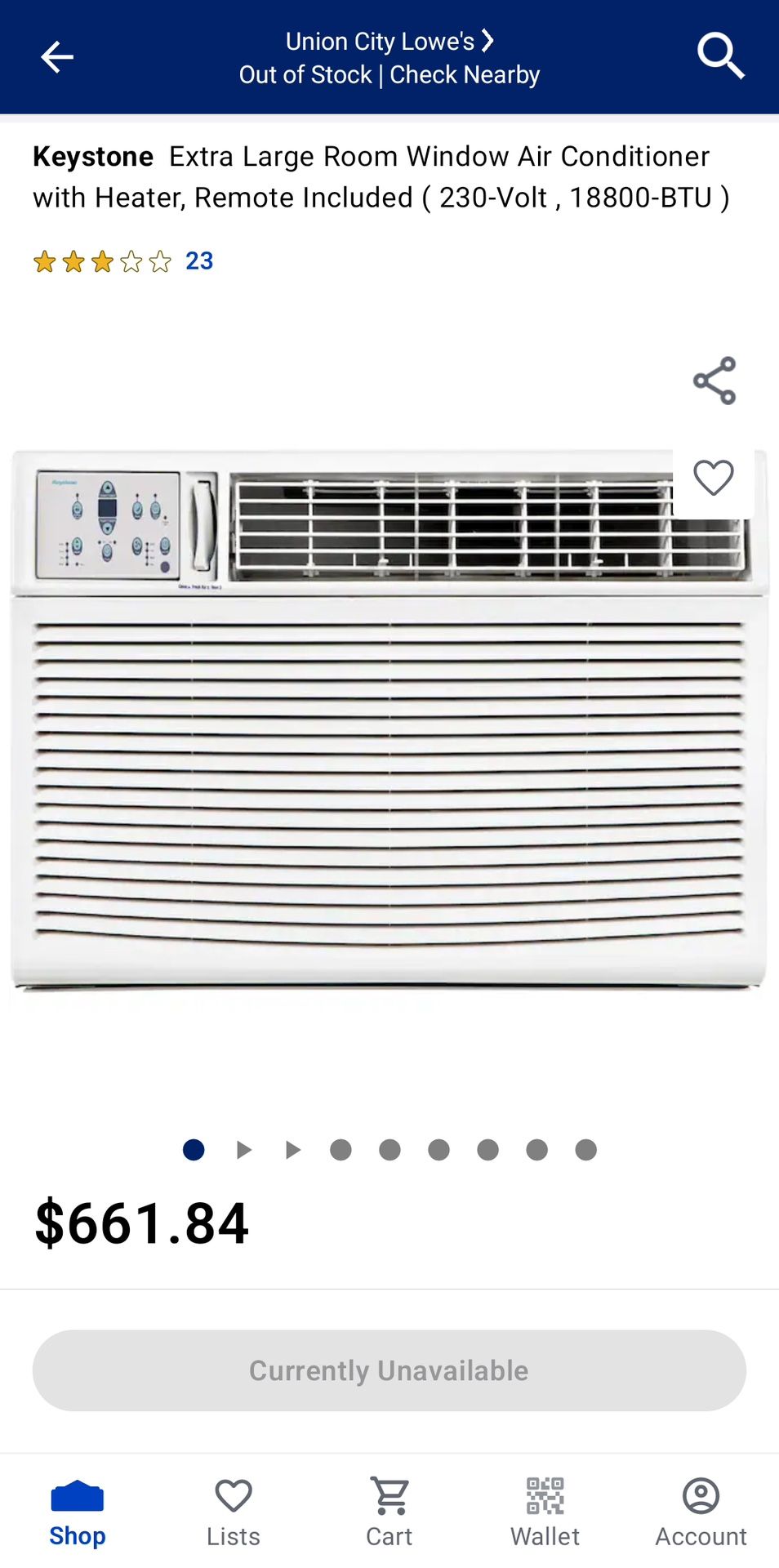 Keystone Extra Large Room Window Air Conditioner with Heater, No Remote Included ( 230-Volt, 18800-BTU)