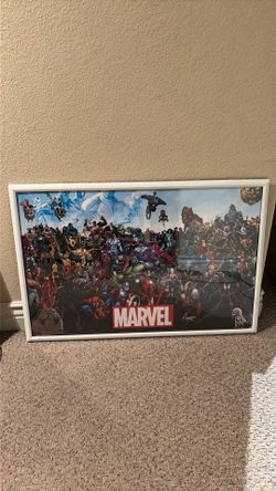Marvel Poster and frame 22 x 35