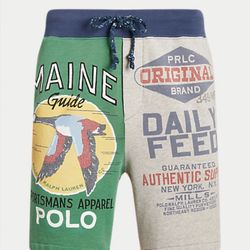 Polo Ralph Lauren Men Patchwork Maine Guide 7.5” Fleece Shorts
