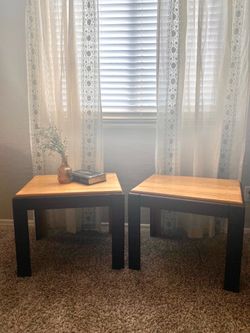 Espresso Brown Wooden End Tables