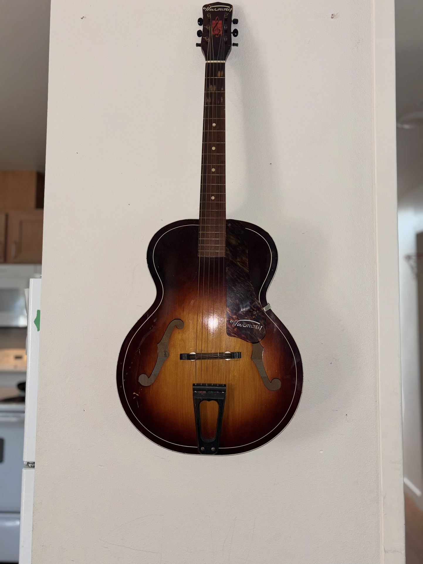 RARE Harmony 1960s H1215 Acoustic Guitar Sunburst